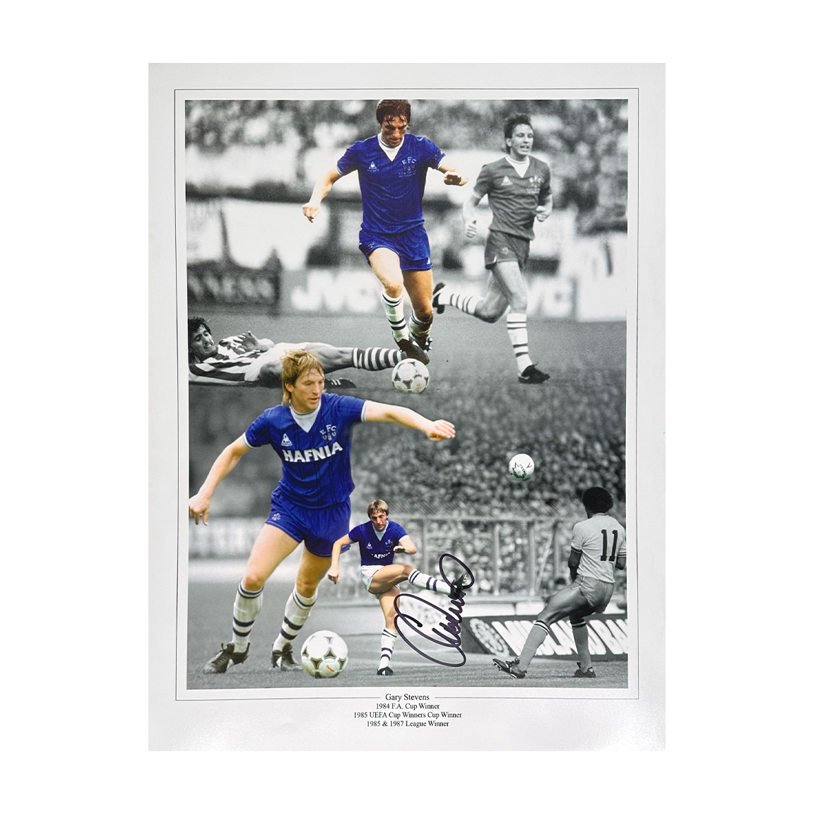 Gary Stevens Signed Everton 16x12
