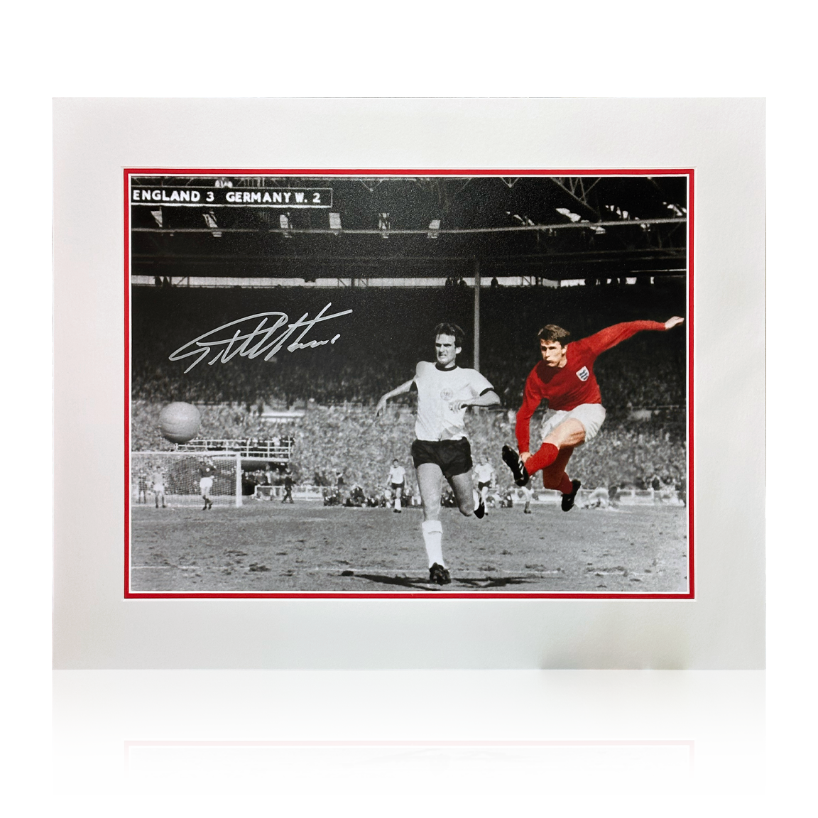 Geoff Hurst Signed England Mount