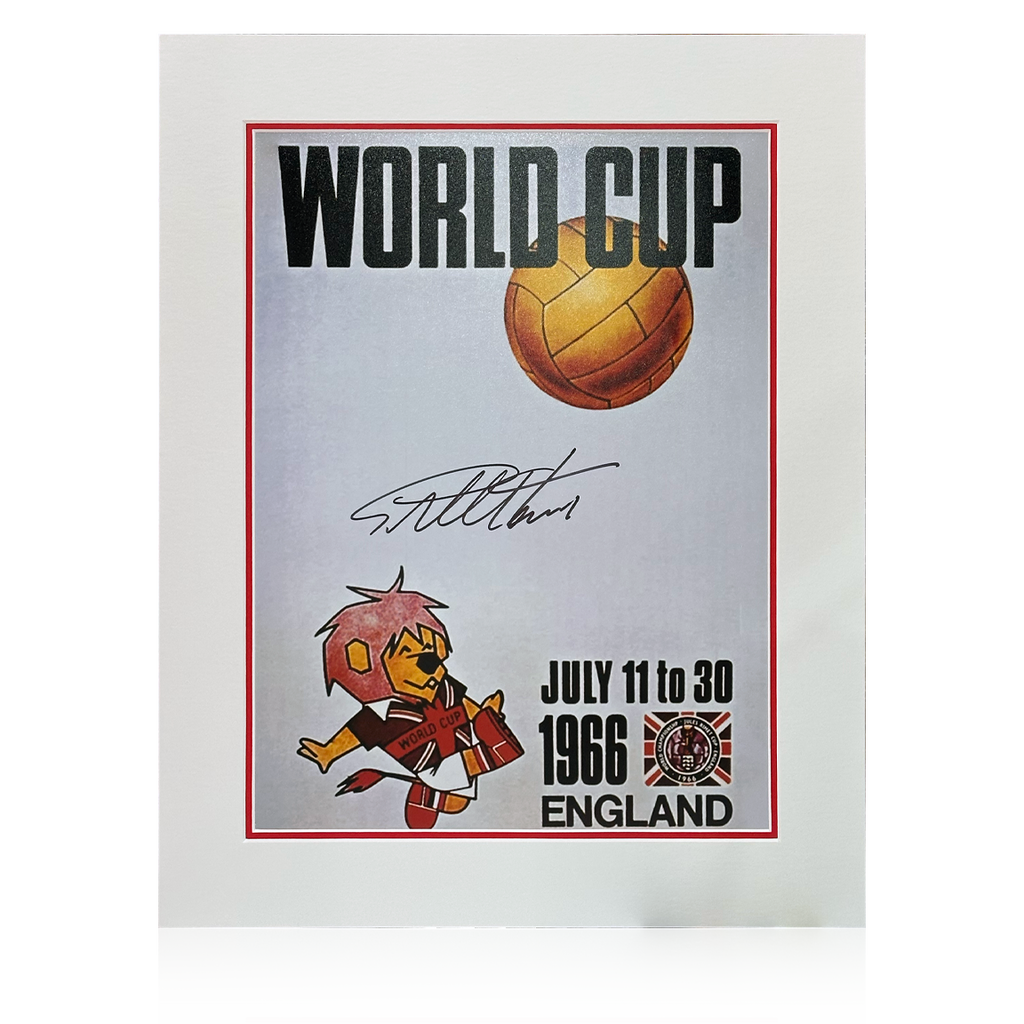 Geoff Hurst Signed World Cup 1966 Poster Mount