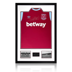 Geoff Hurst Signed West Ham Shirt Premium Frame