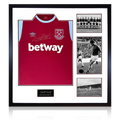 Geoff Hurst Signed West Ham Shirt Elite Frame