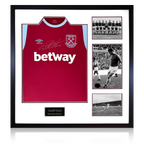 Geoff Hurst Signed West Ham Shirt Elite Frame