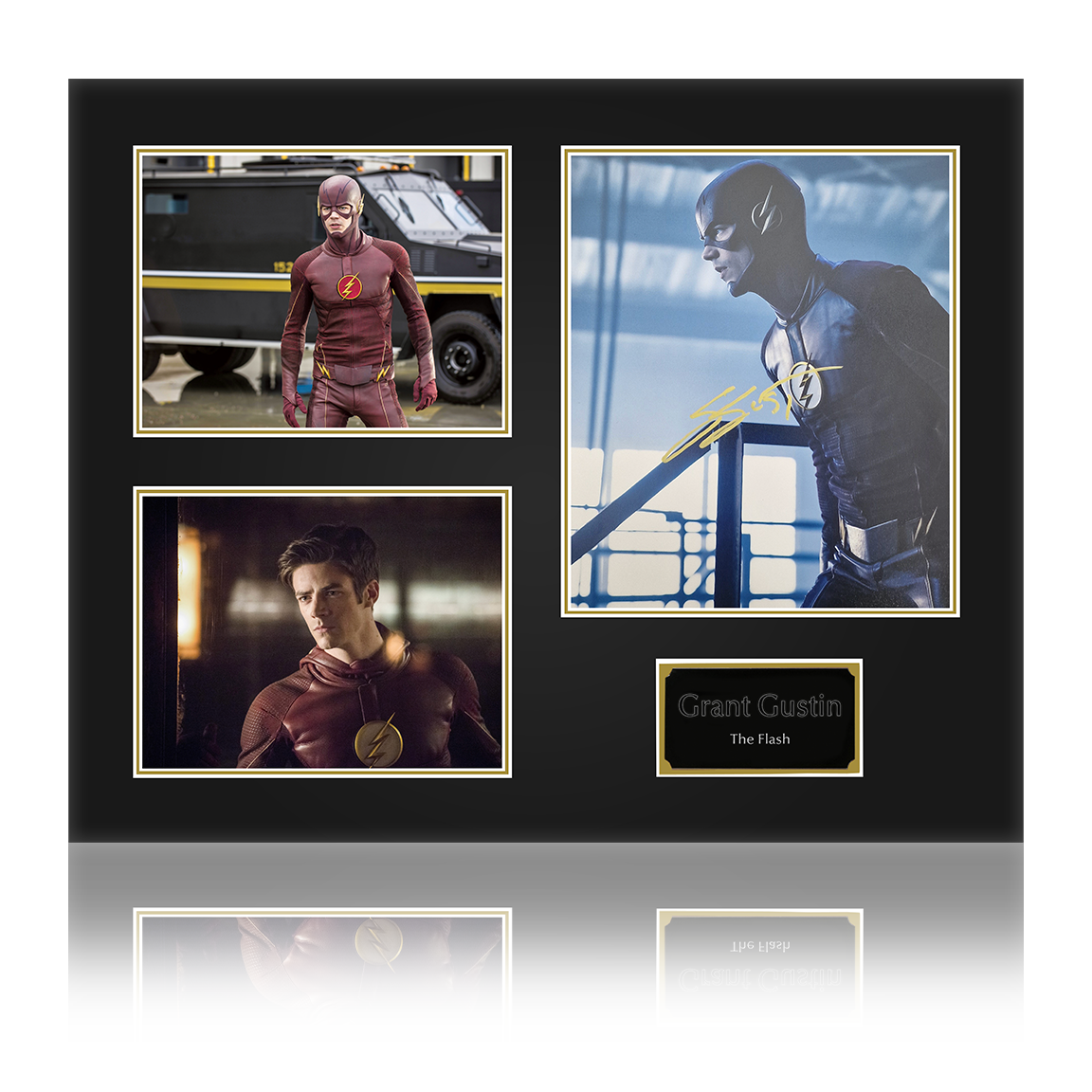 Grant Gustin DC The Flash Signed Mounted Photo The Fan Cave Memorabilia