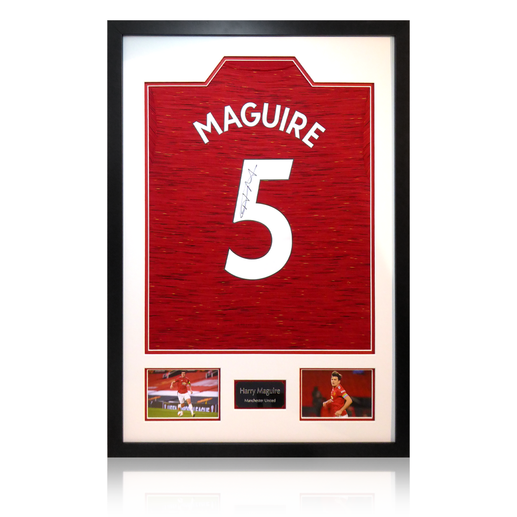 Harry Maguire Signed Manchester United Shirt Display