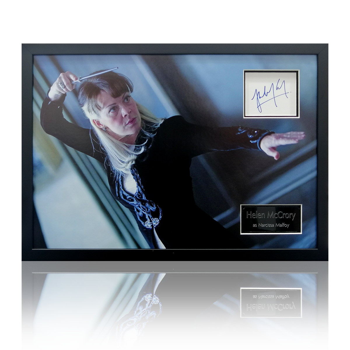 Helen McCrory Signed Narcissa Malfoy Harry Potter Iconic Frame