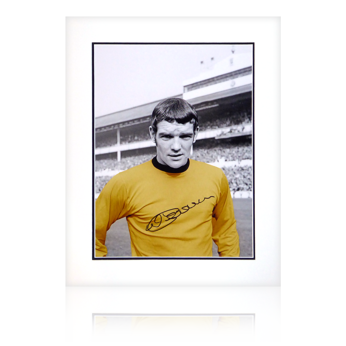 Hugh Curran Signed Wolverhampton Wanderers Deluxe Mount