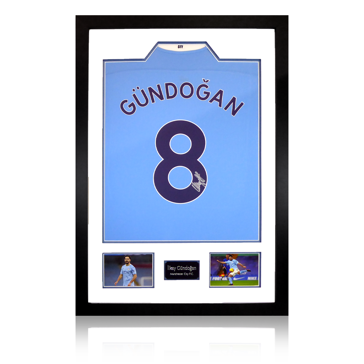 Ilkay Gundogan Signed 20/21 Manchester City Shirt Premium Frame