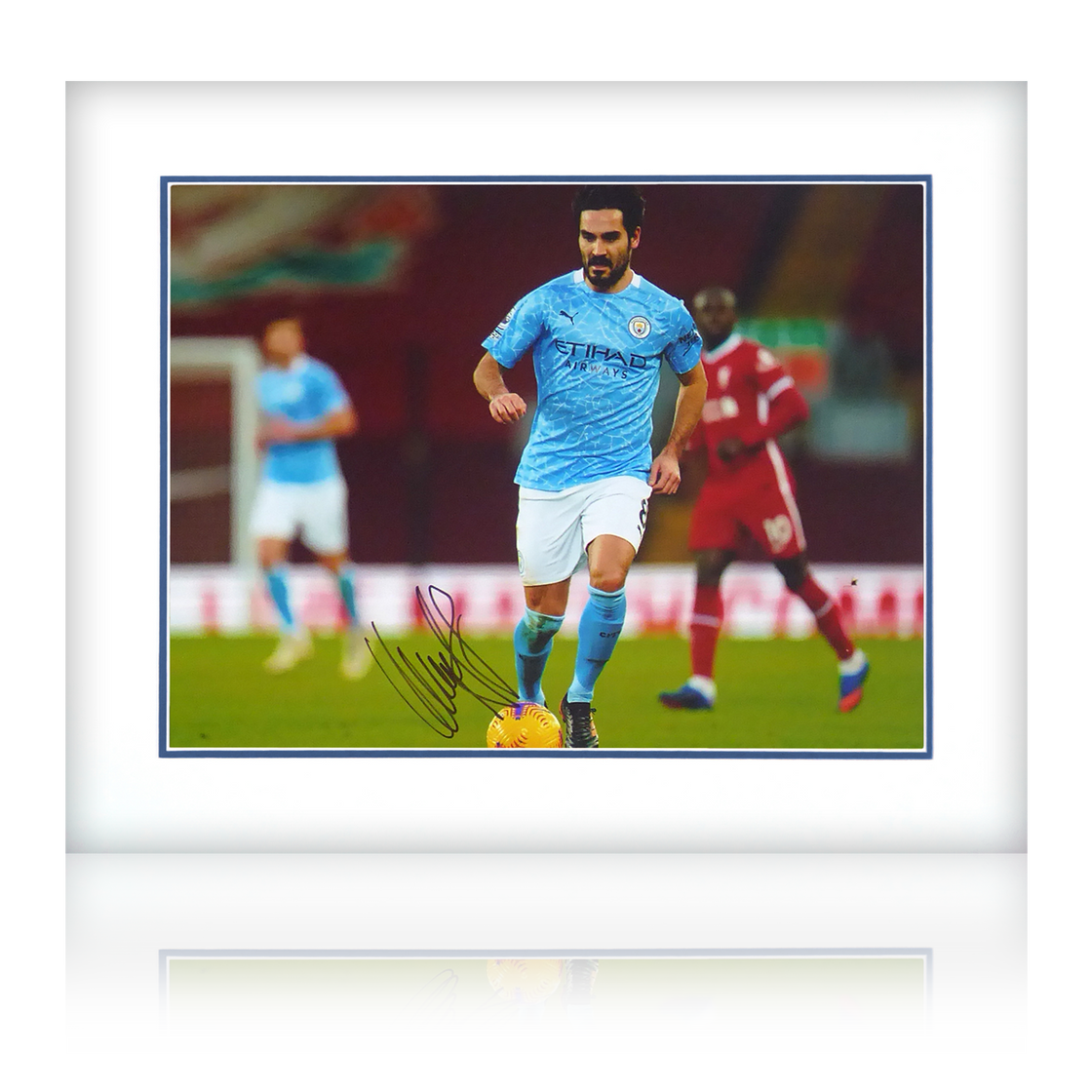 Ilkay Gundogan Signed Manchester City Mount Display