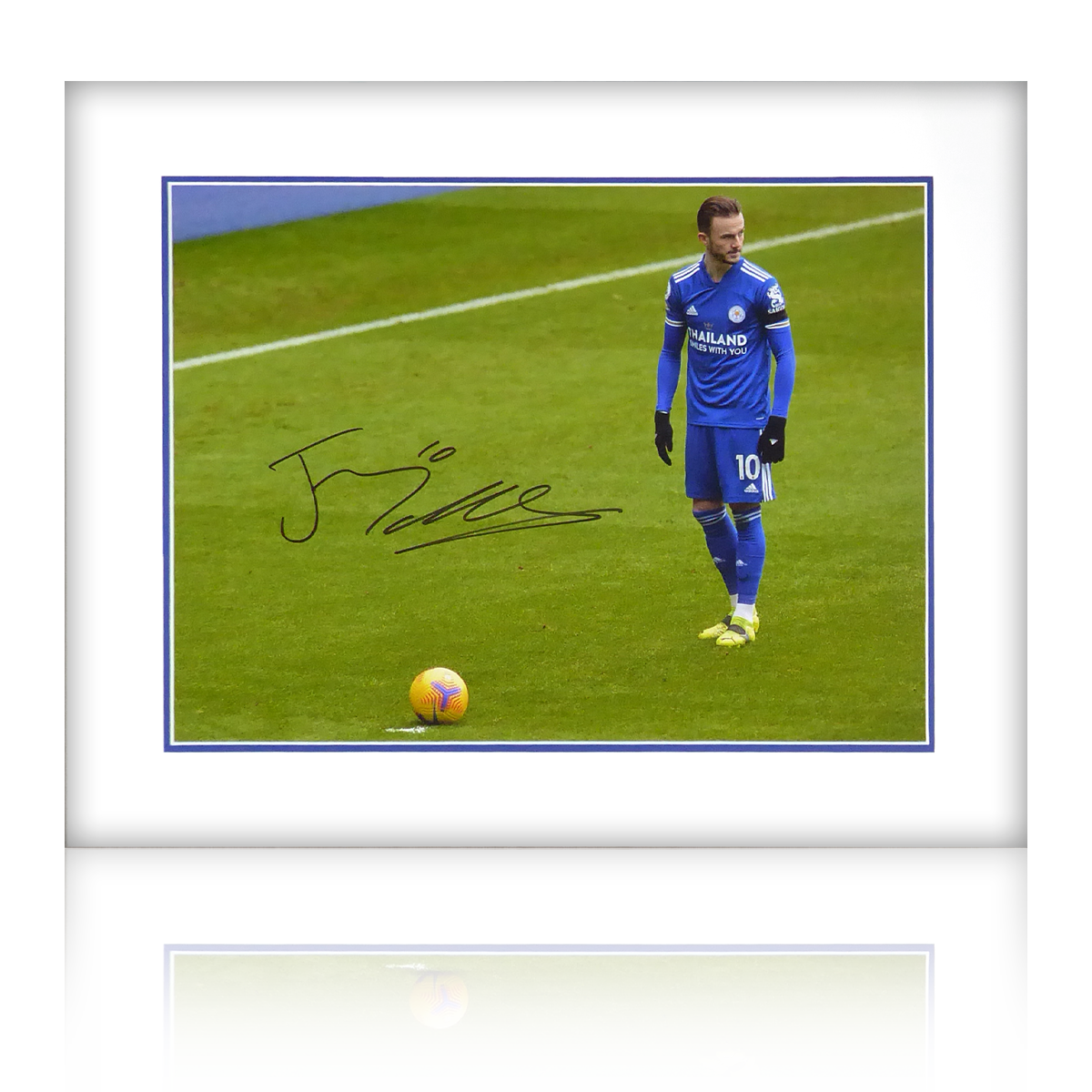 James Maddison Signed Leicester City Mount