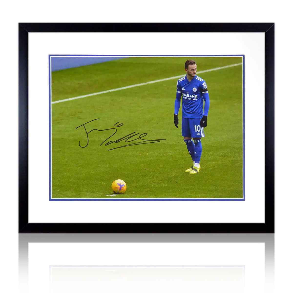 James Maddison Signed Leicester City Deluxe Mount Display