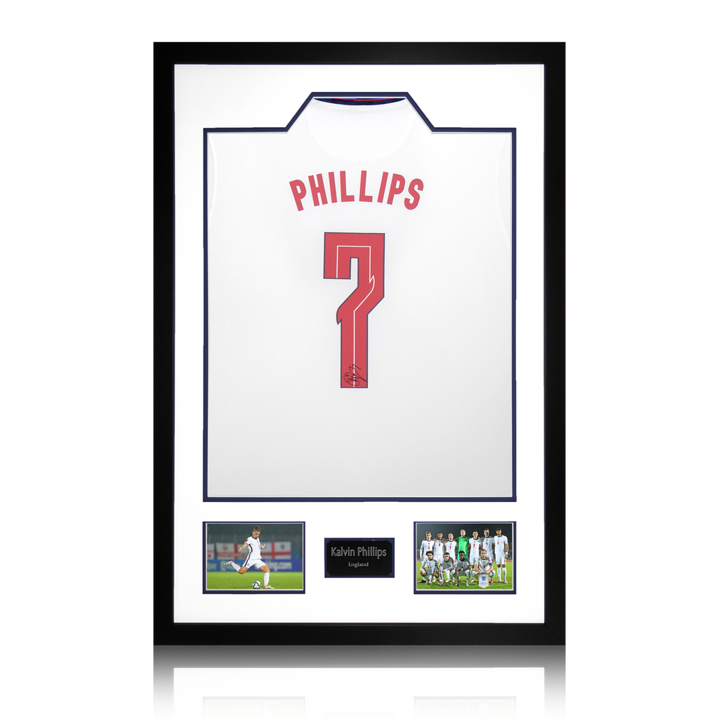 Kalvin Phillips Signed England Shirt Premium Frame