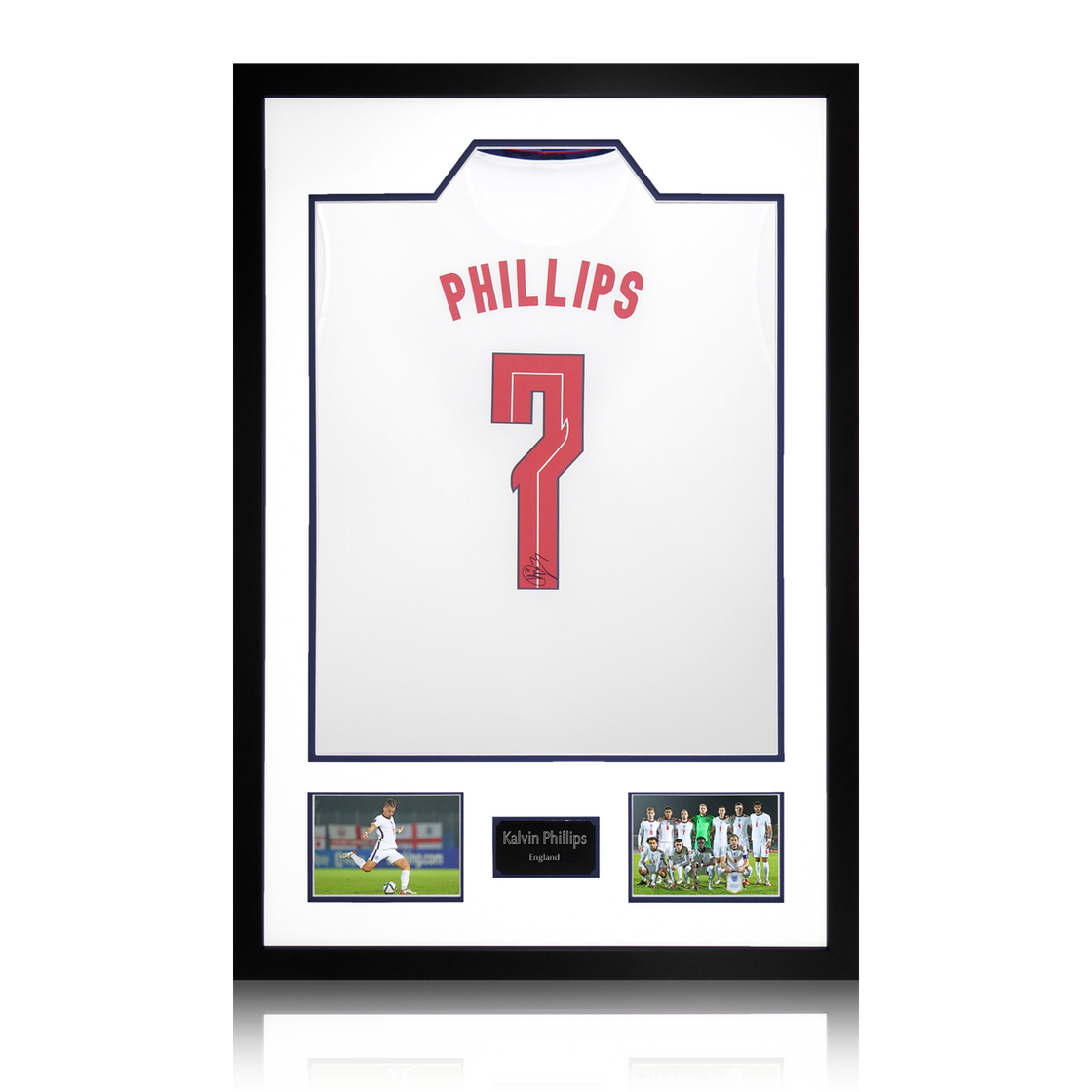 Kalvin Phillips Signed England Shirt Premium Frame