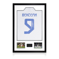 Karim Benzema Signed Real Framed Shirt Display
