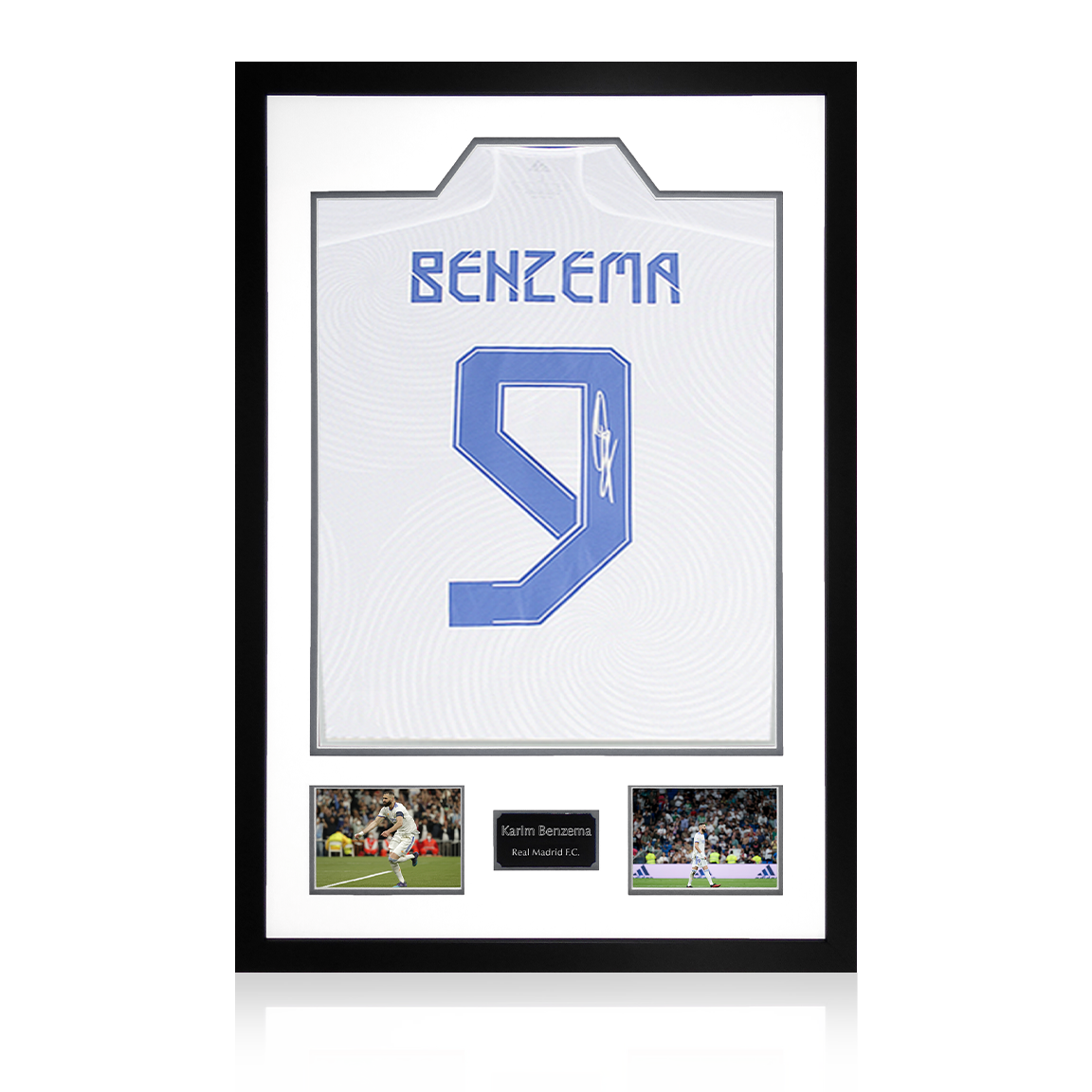 Karim Benzema Signed Real Framed Shirt Display