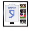 Karim Benzema Signed Real Madrid Shirt Elite Frame