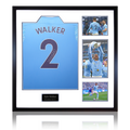 Kyle Walker Signed 20/21 Manchester City Shirt Elite Frame