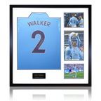 Kyle Walker Signed 20/21 Manchester City Shirt Elite Frame