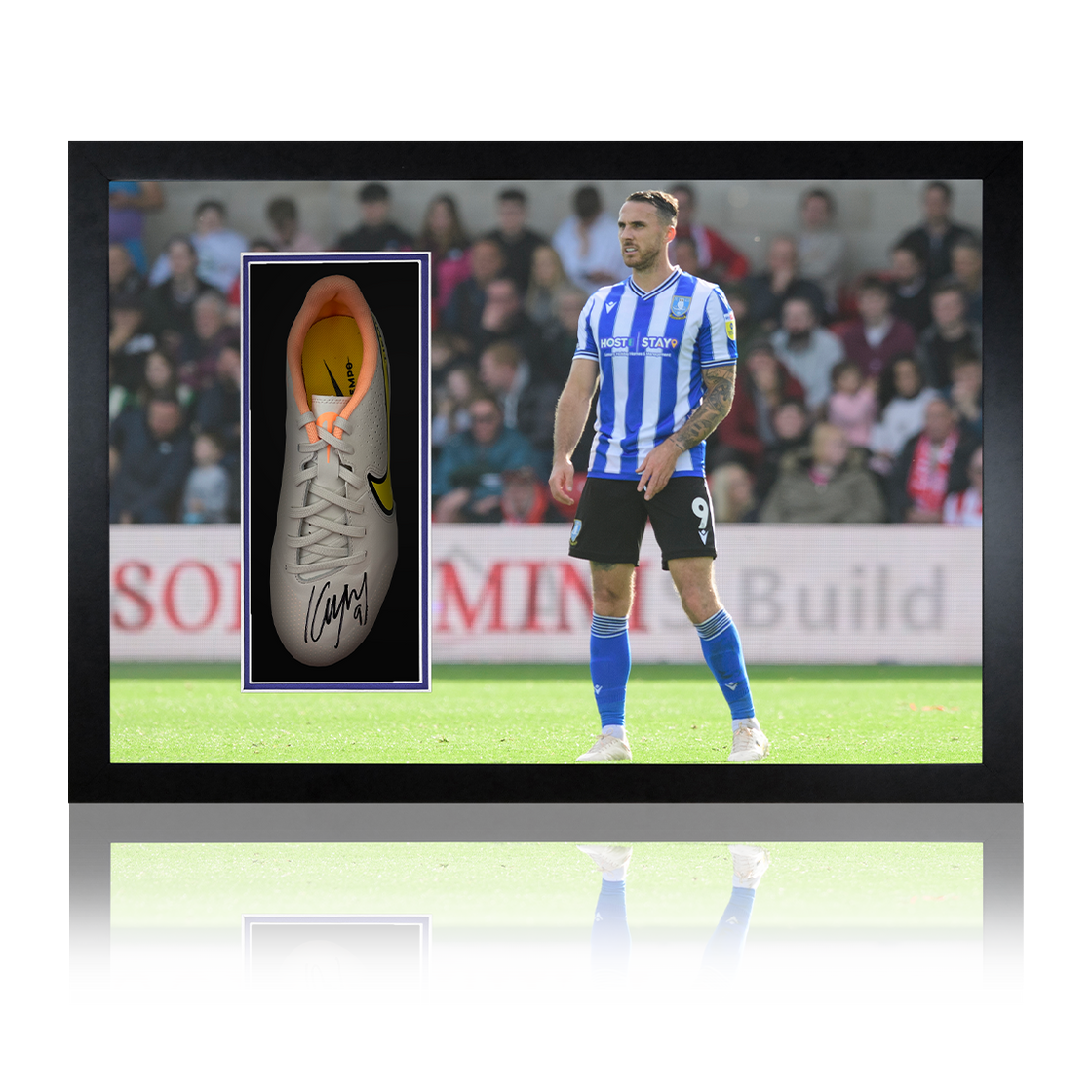 Lee Gregory Signed 22/23 Sheffield Wednesday Boot Iconic Frame