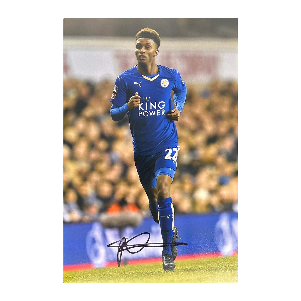 Demarai Gray Signed Leicester City 12x8
