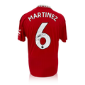 Lisandro Martínez Back Signed Manchester United Shirt