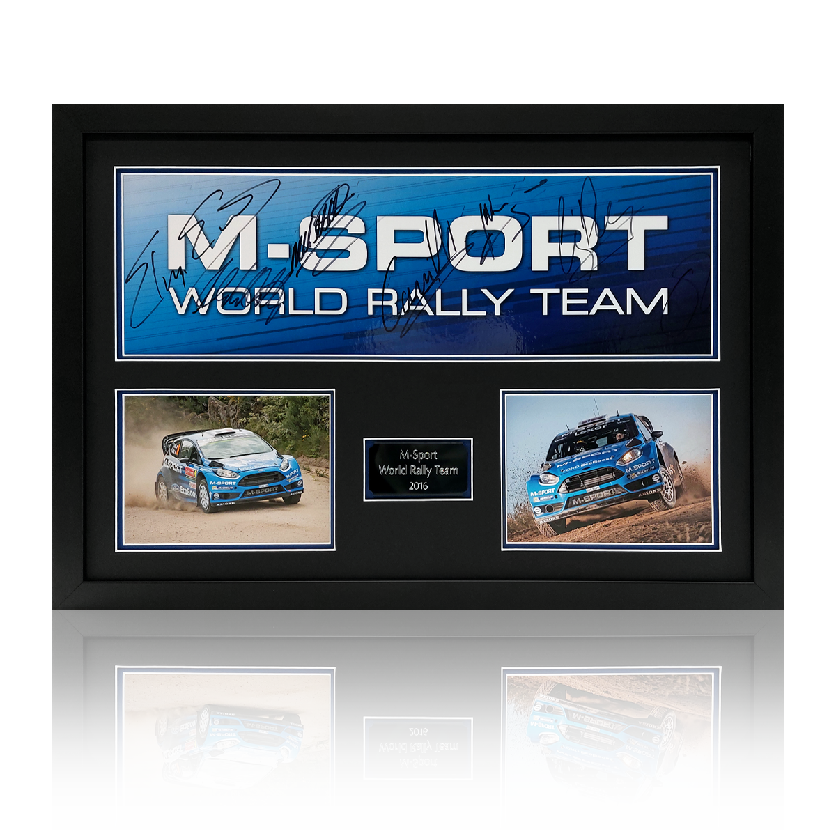 M-Sport World Rally Team Multi Signed Banner Display