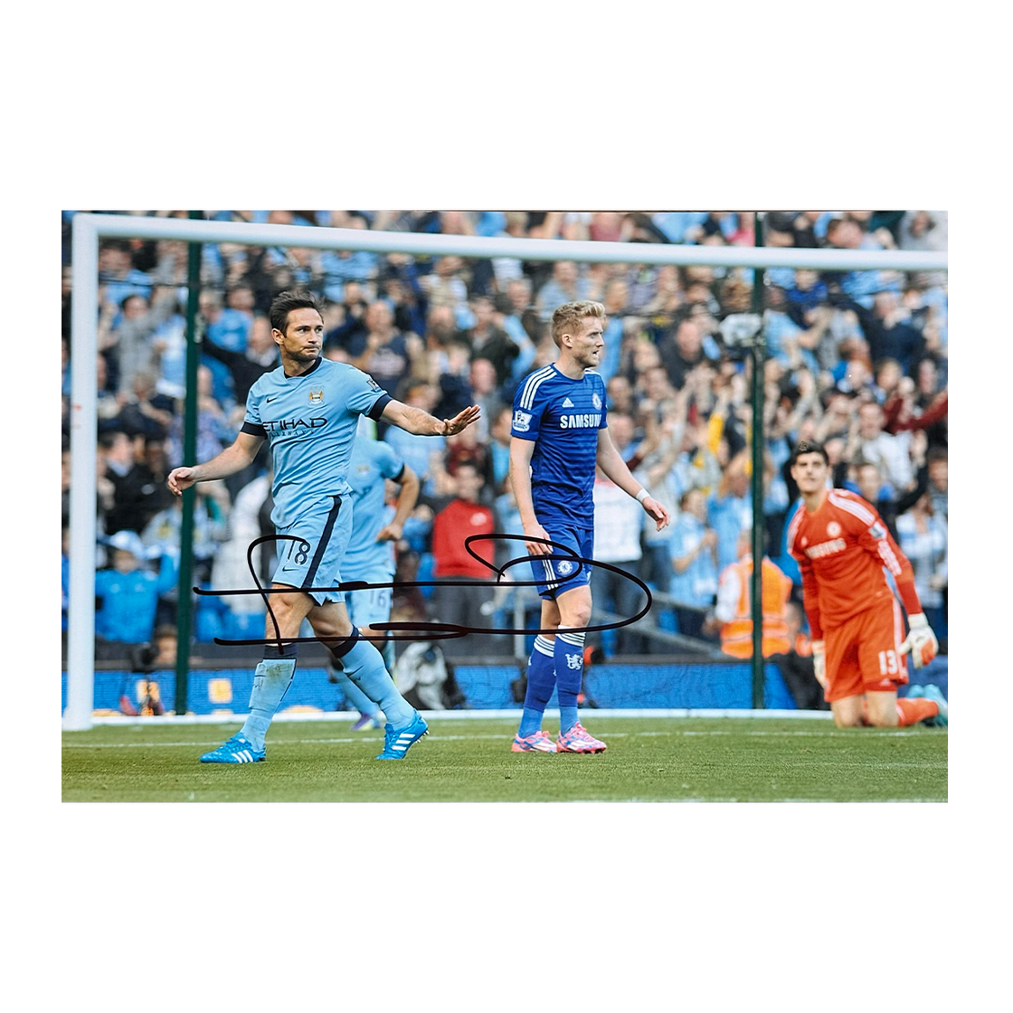 Frank Lampard Signed Manchester City 16x12