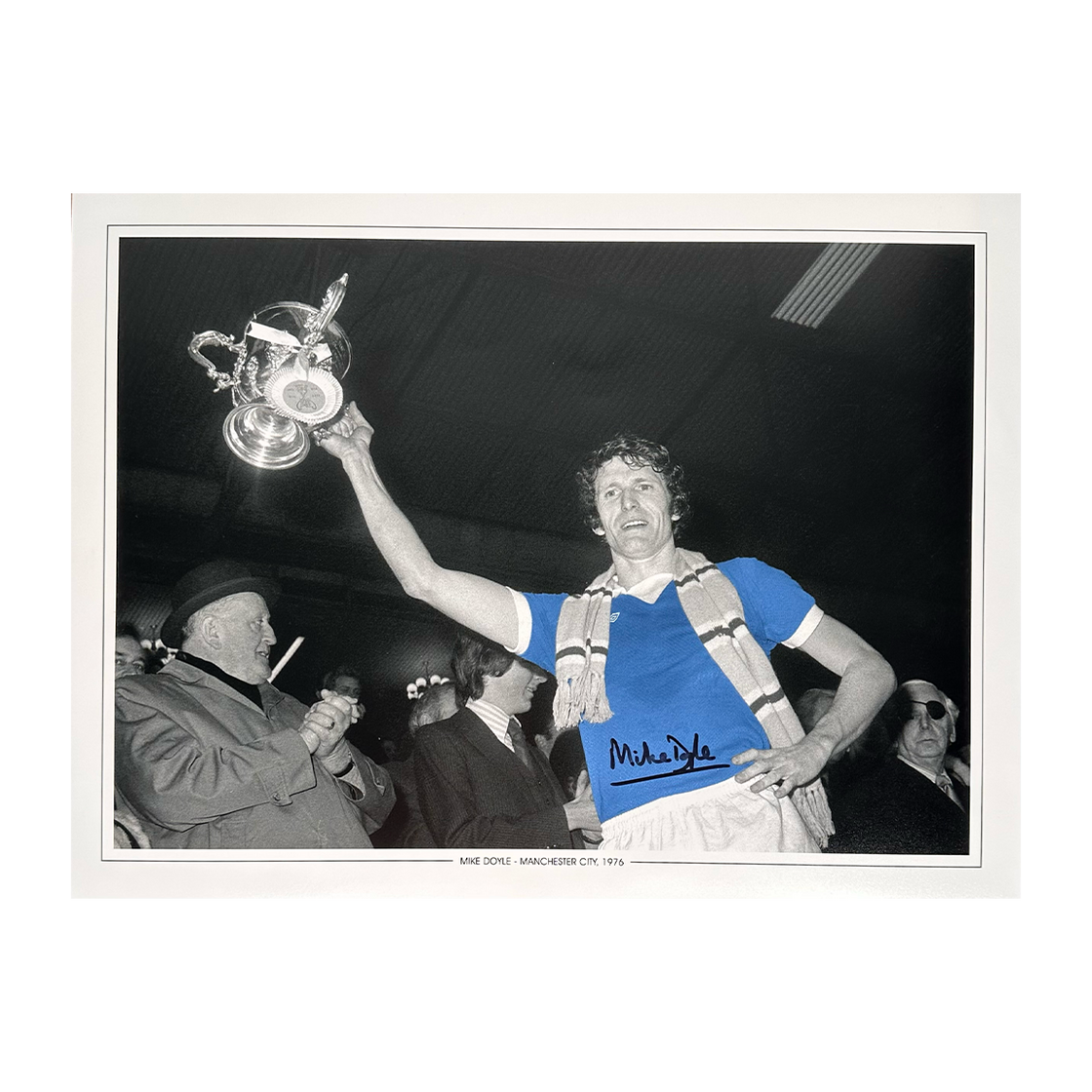 Mike Doyle Signed Manchester City 16x12