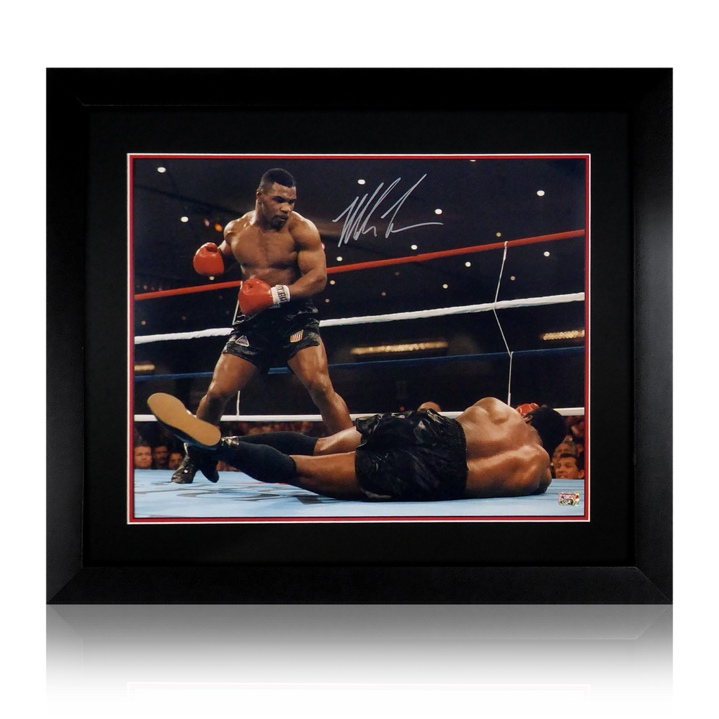 Mike Tyson Signed 20x16 Deluxe Mount Frame