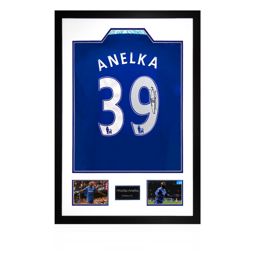 Nicolas Anelka Signed Chelsea Premium Frame