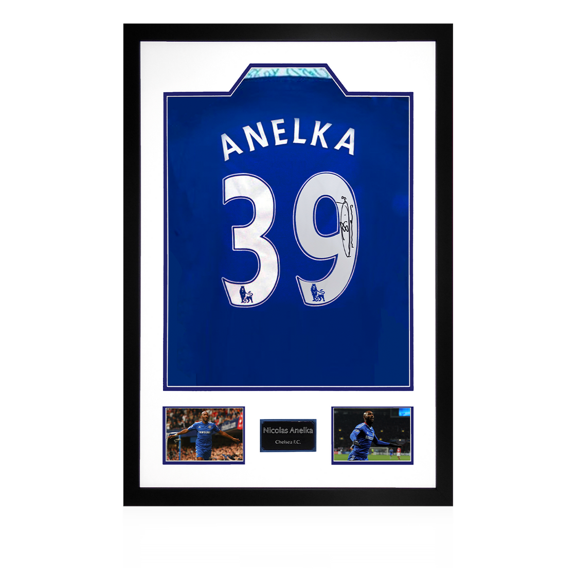 Nicolas Anelka Signed Chelsea Premium Frame