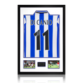 Paolo Di Canio Signed Sheffield Wednesday 1998 Home Shirt Premium Frame