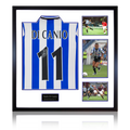 Paolo Di Canio Signed Sheffield Wednesday 1998 Home Shirt Elite Frame