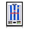 Paolo Di Canio Signed Sheffield Wednesday 1998 Home Shirt Premium Frame