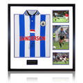Paolo Di Canio Signed Sheffield Wednesday 1998 Home Shirt Elite Frame