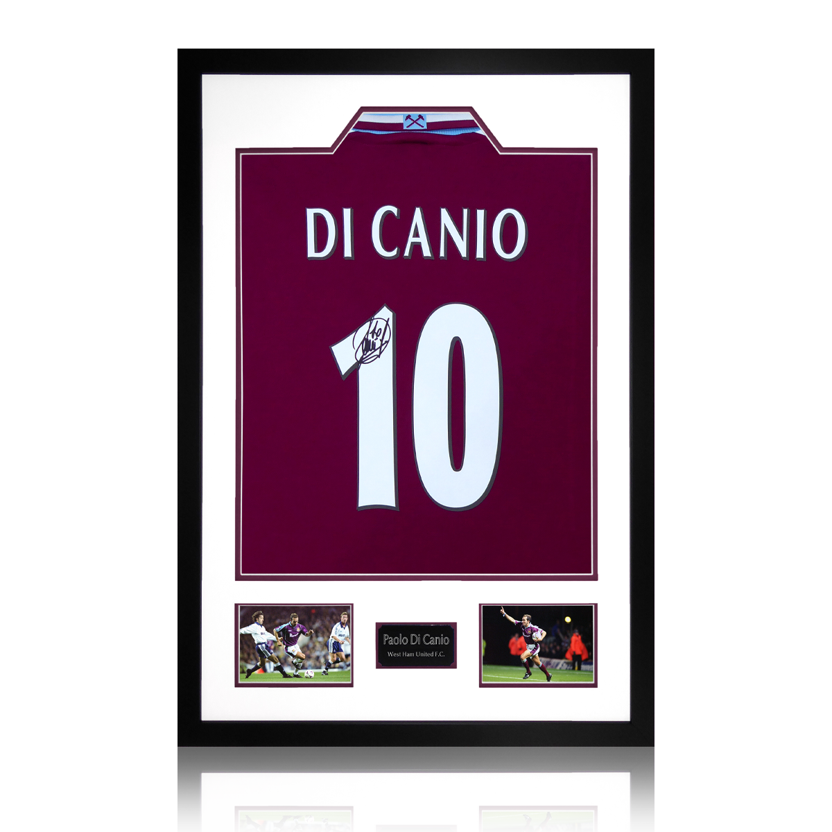 Paolo Di Canio Signed West Ham Shirt Premium Frame – The Fan Cave ...