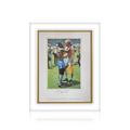Pele Signed England v Brazil Mount