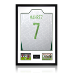 Riyad Mahrez Signed Algeria Shirt Premium Frame