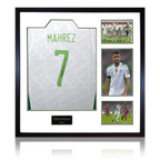 Riyad Mahrez Signed Algeria Shirt Elite Frame