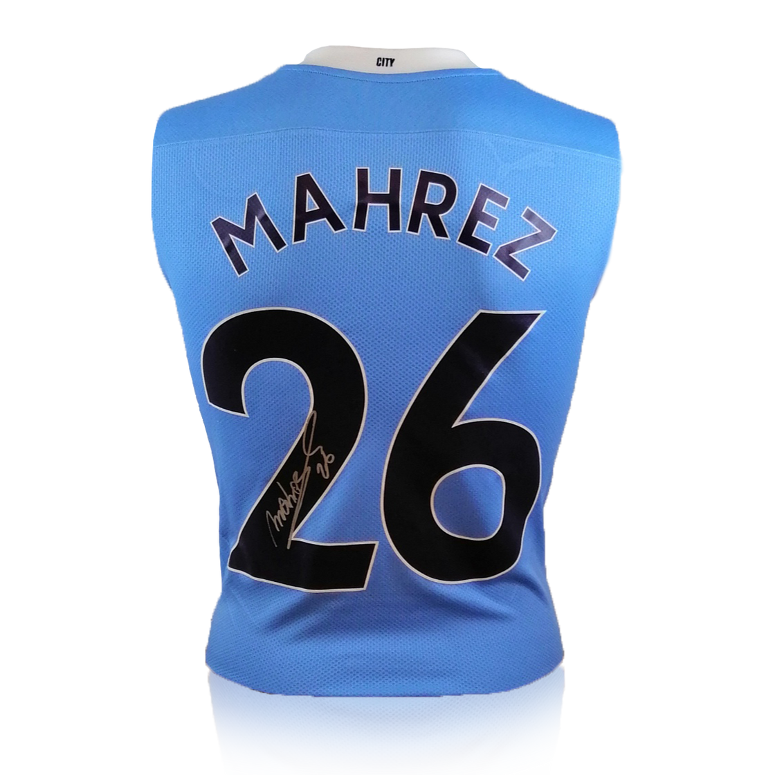 Riyad Mahrez Front Signed Manchester City 20 21 Shirt