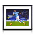 Riyad Mahrez Signed Manchester City Deluxe Mount Display