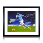 Riyad Mahrez Signed Manchester City Deluxe Mount Display