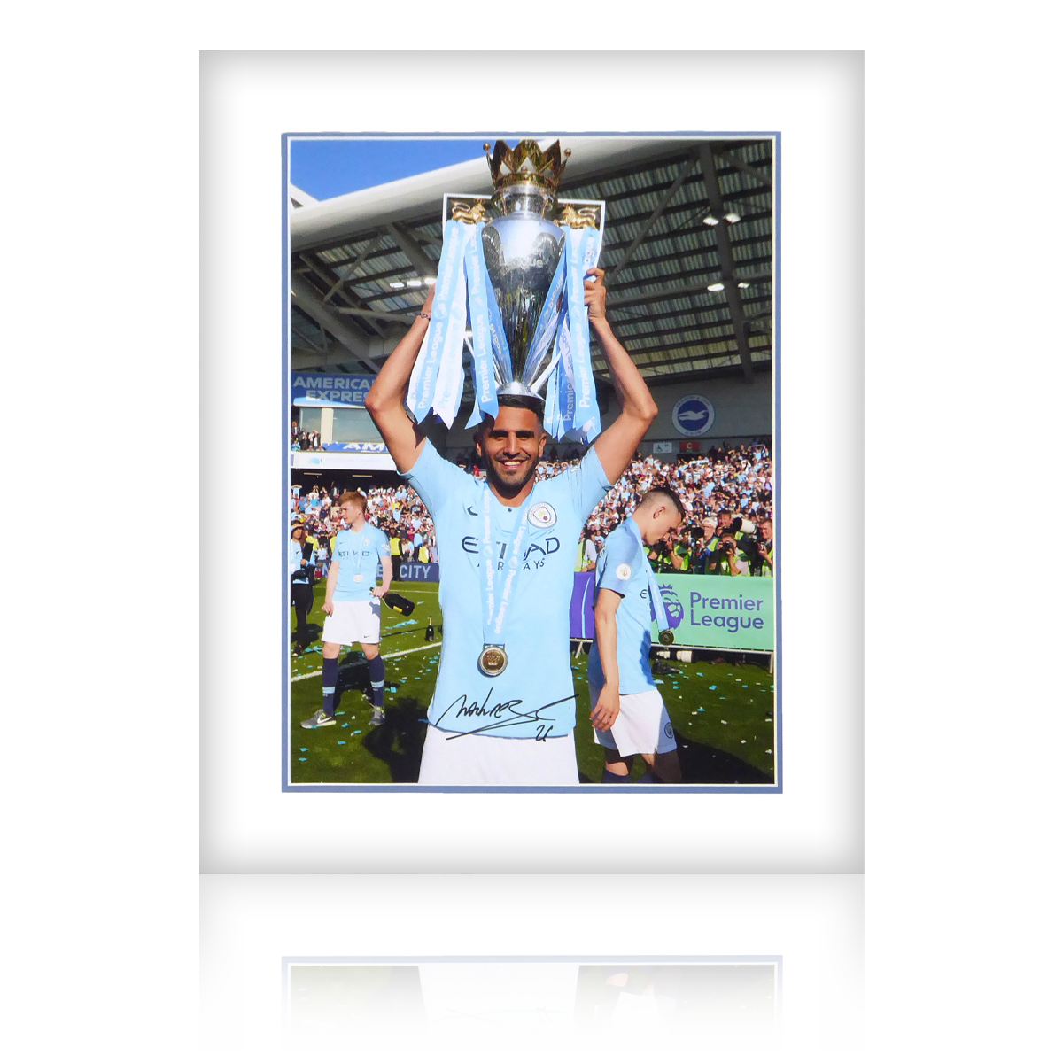 Riyad Mahrez Signed Premier League Winner Mount