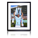 Riyad Mahrez Signed Manchester City Deluxe Mount Frame
