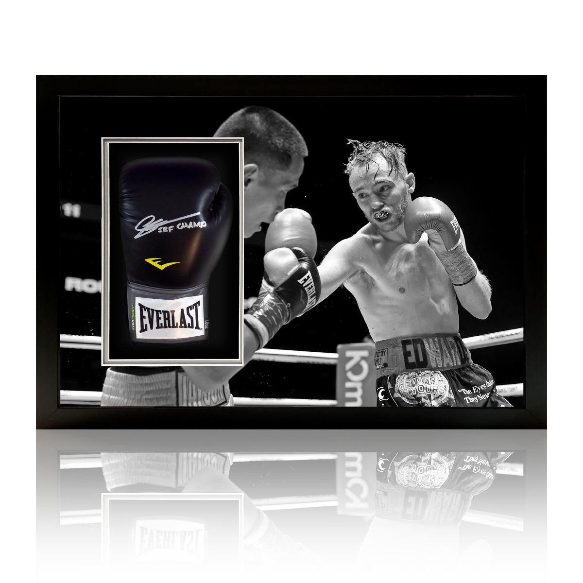 Sunny Edwards Signed Boxing Glove Iconic Frame