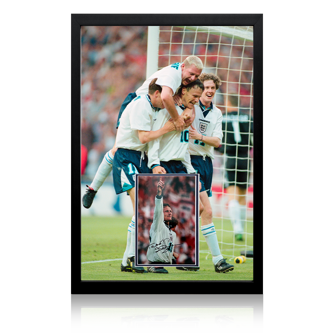 Teddy Sheringham Signed England Iconic Frame