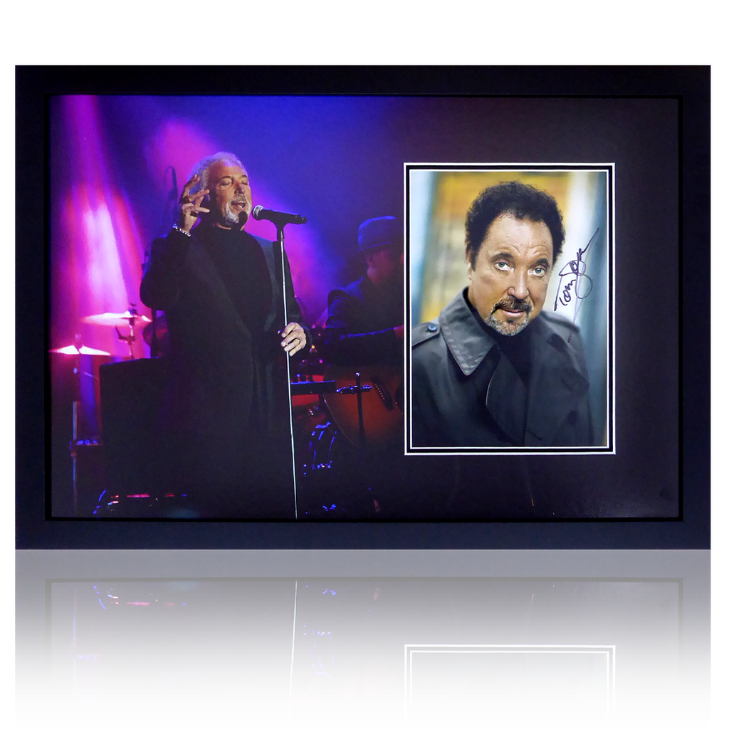 Tom Jones Signed Photo Display The Fan Cave Memorabilia