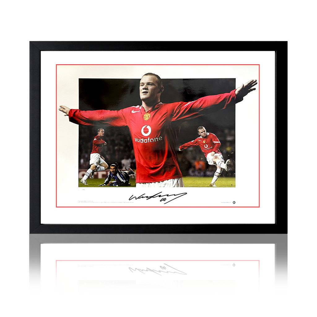 Wayne Rooney Signed Manchester United Deluxe Mount Frame – The Fan