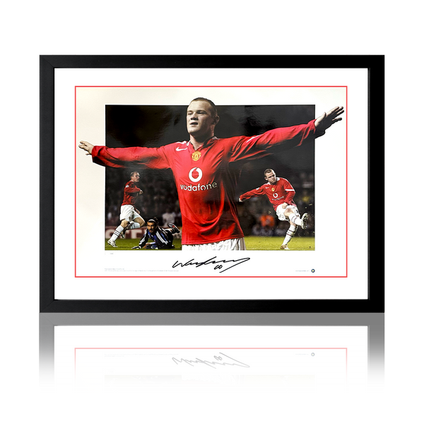 Wayne Rooney Signed Manchester United Deluxe Mount Frame – The Fan