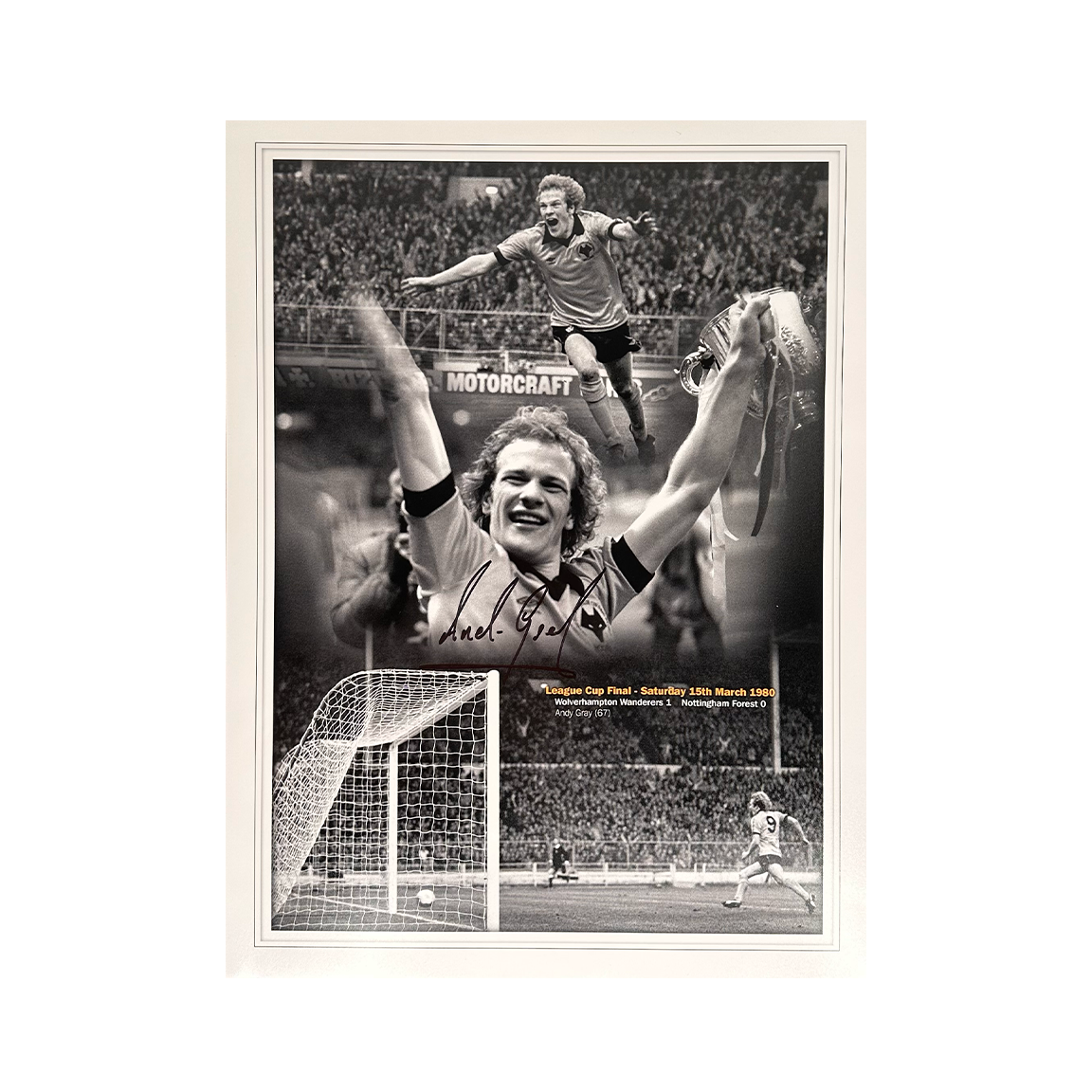 Andy Gray Signed Wolverhampton Wanderers 16x12