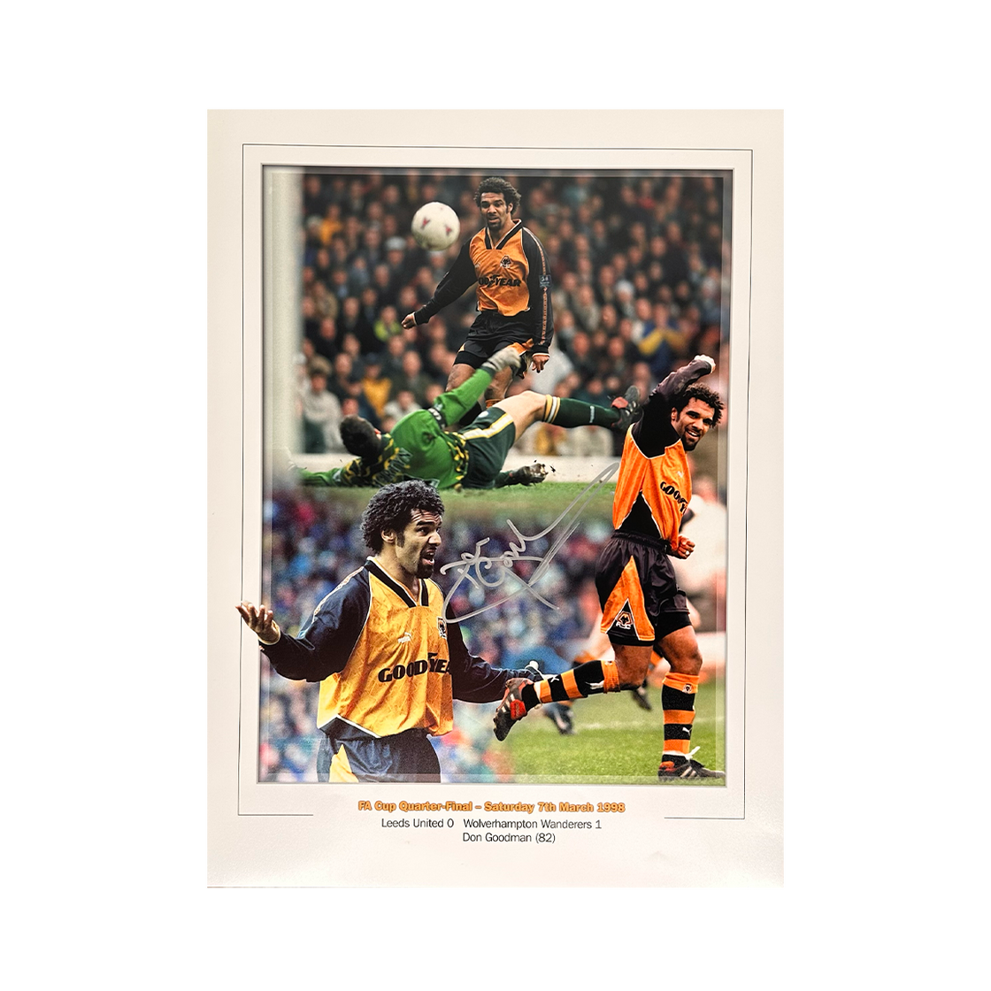 Don Goodman Signed Wolverhampton Wanderers 16x12 Image